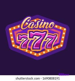 Sinal de cassino roxo